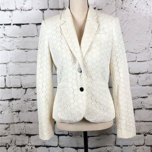 Calvin Klein White Two Button Blazer sz 6